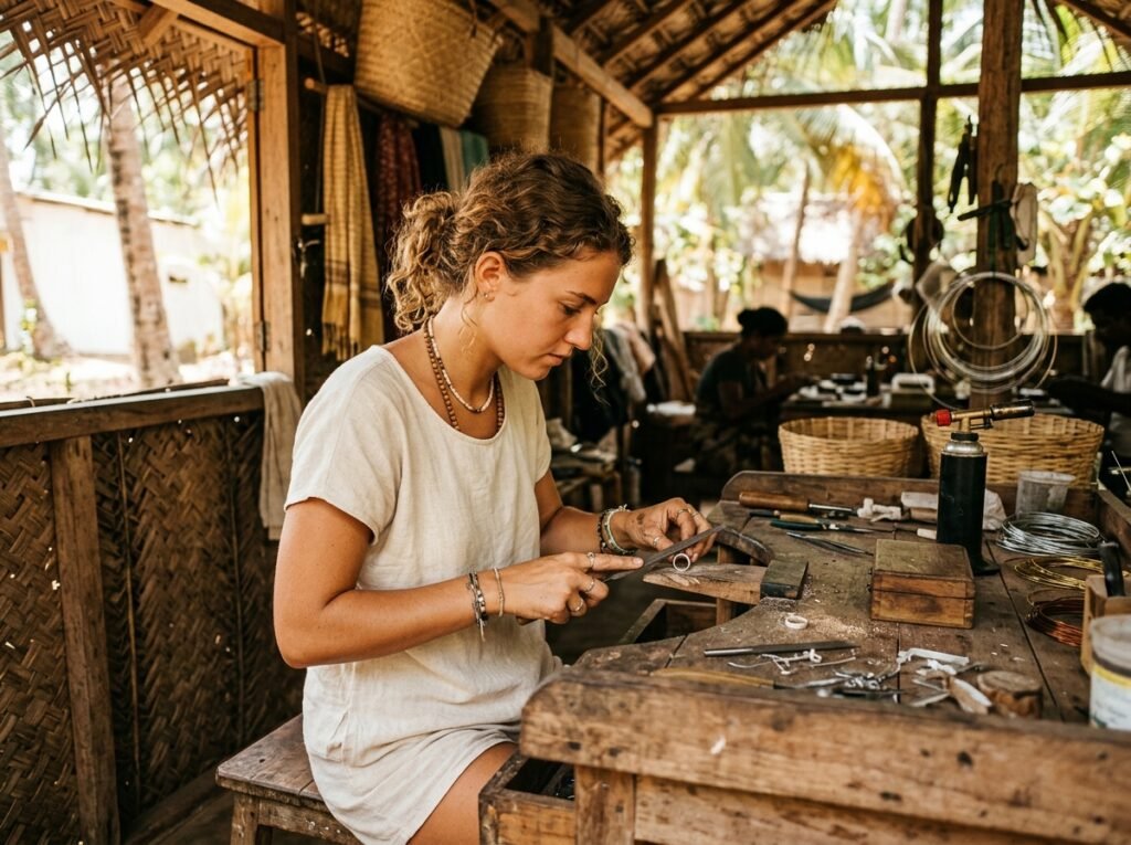 jewellery making workshop in Arugam Bay
